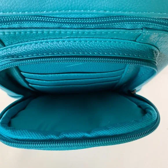 NWT- Maze Exclusive Super Soft Leather Crossbody Bag - Teal - Picture 5 of 10